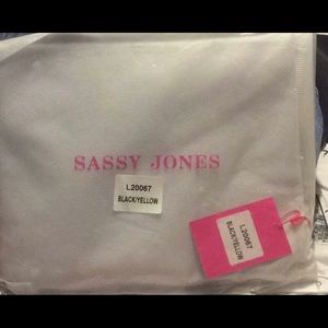 Sassy Jones Black/Yellow Clutch
